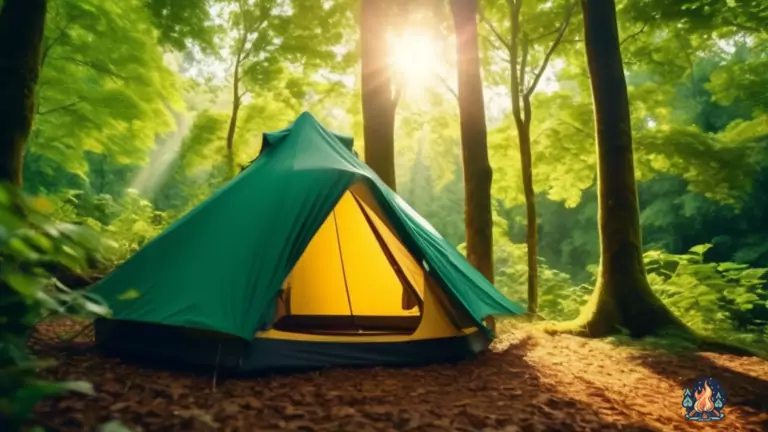 Best tent for camping showcased in a lush green forest under bright natural light