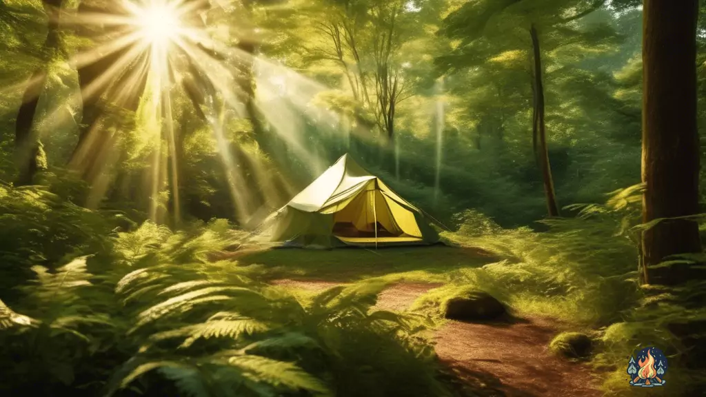 Experience Tranquility and Adventure with the Perfect Lightweight Tent for Backpacking amidst a Sun-Dappled Forest