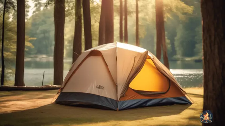 Stay Safe And Secure: Essential Tent Safety Tips - Image of a well-secured tent surrounded by bright natural light, showcasing sturdy stakes, taut guylines, and a secure rainfly.