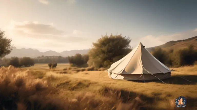 Expertly pitched tent in serene natural landscape, bathed in gentle natural light - Mastering Tent Setup Tips and Tricks